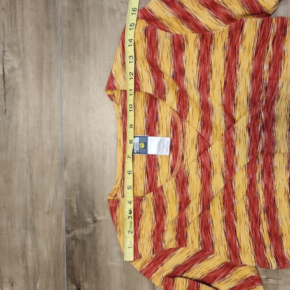 The North Face A5 series base layer long sleeve striped top size L yellow orange - Picture 11 of 14